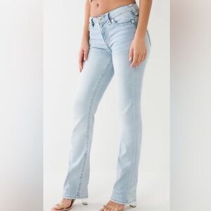 True Religion Billie Mid Rise Straight Jeans | 28